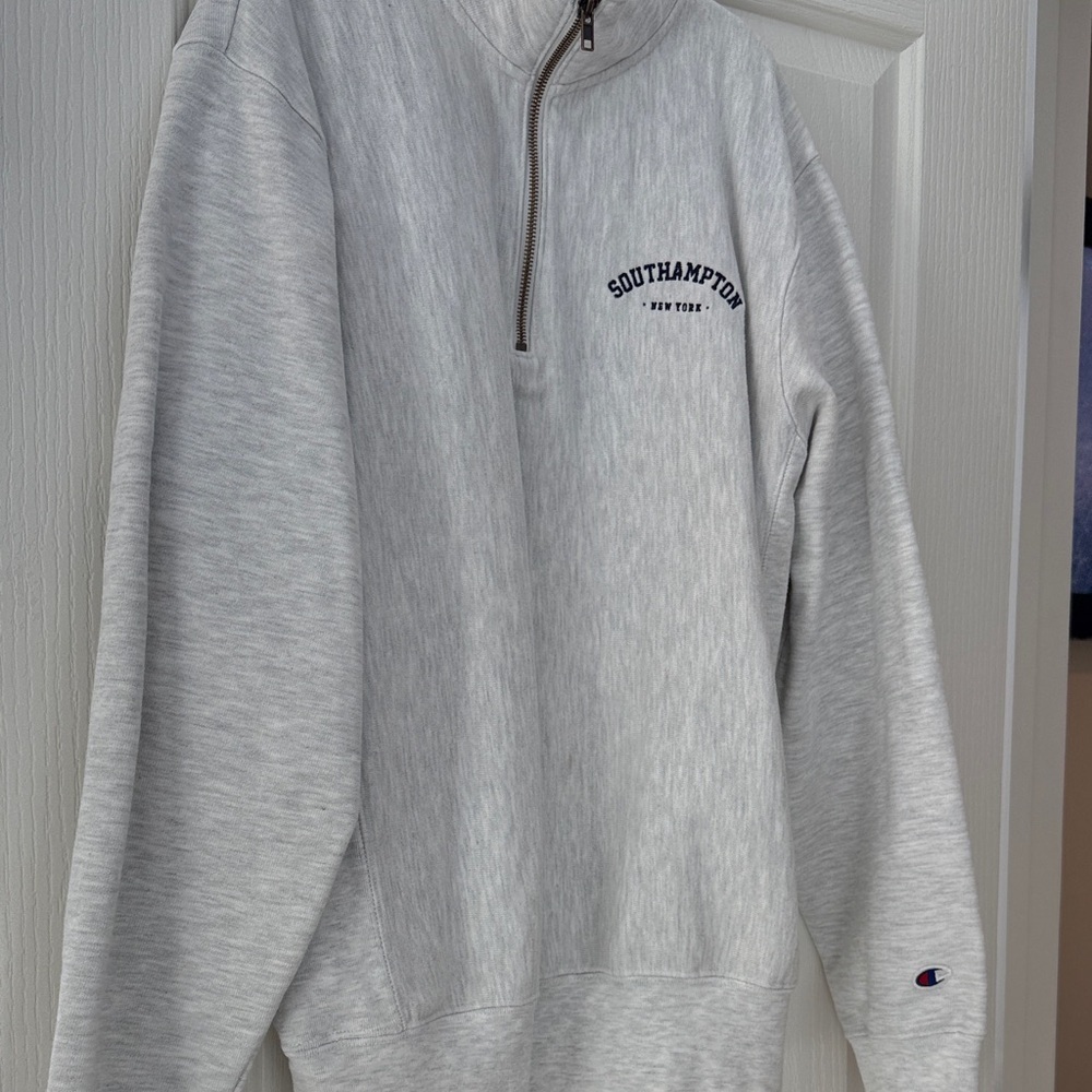Champion Light Gray Zip-Up Sweatshirt Southampton, New York